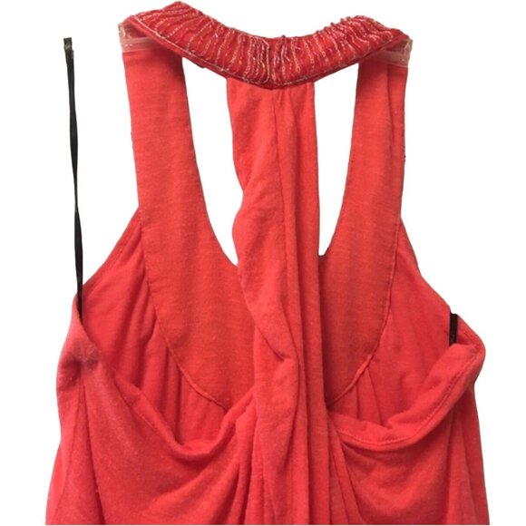 Miss Me Embellished Tank Women's Size Small Burnout Orange Very good used condit - Picture 3 of 6